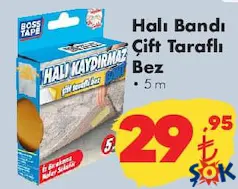 BOSS TAPE HALI BANDI ÇİFT TARAFLI BEZ 5 M BOSS TAPE HALI BANDI ÇİFT TARAFLI BEZ 5 M